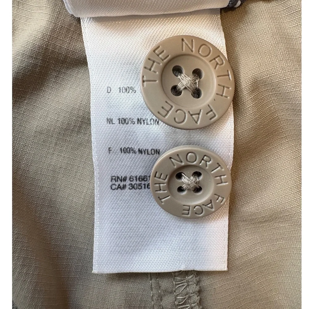 The North Face Womens Convertible Roll Up Hiking Pants Khaki Tan Size 8 Regular